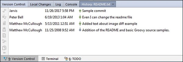 View History or Logs