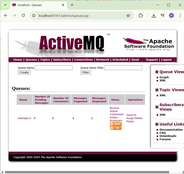 JMS PTP Admin Console
