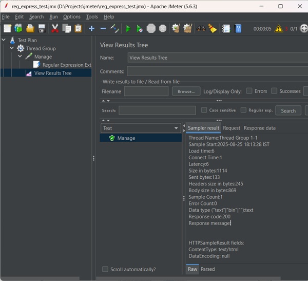 Regular Expression Output
