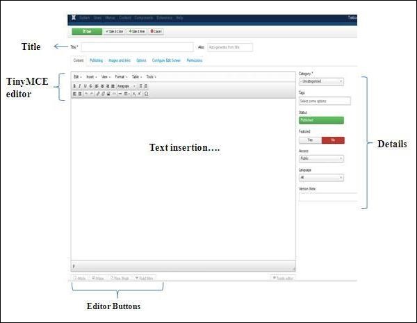 joomla Adding Content