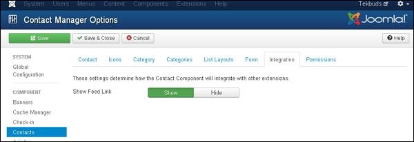 Joomla Adding Contacts