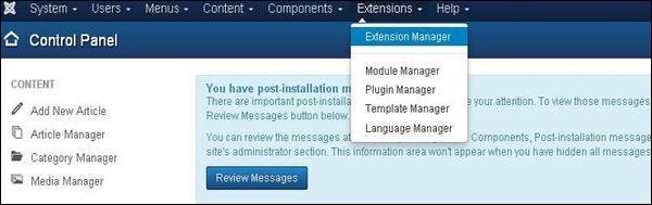 joomla Adding Template
