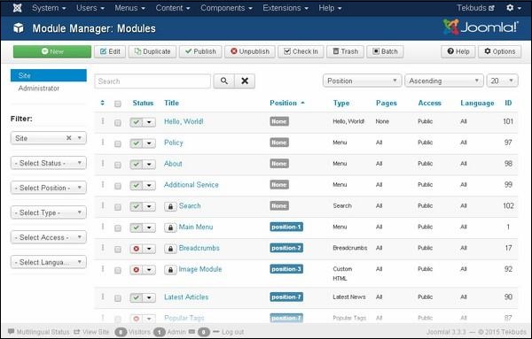 Joomla Breadcrumb Module