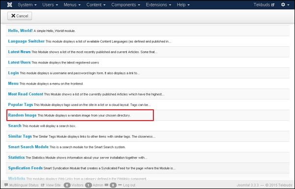 Joomla Random Image Module