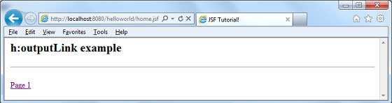 JSF h:outputLink