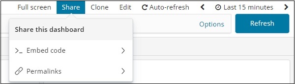 Dashboard Share Button