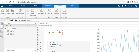 example in live editor
