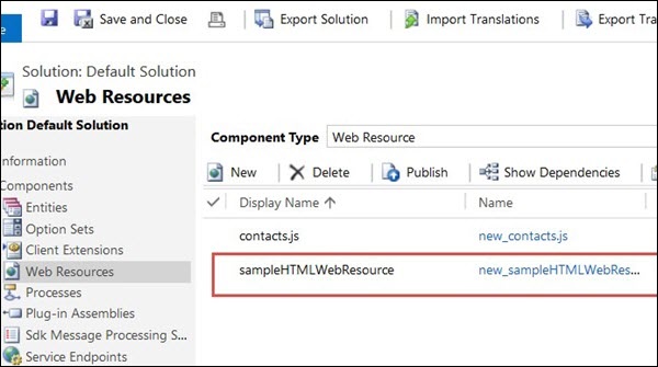 HTML Web Resource Step 4