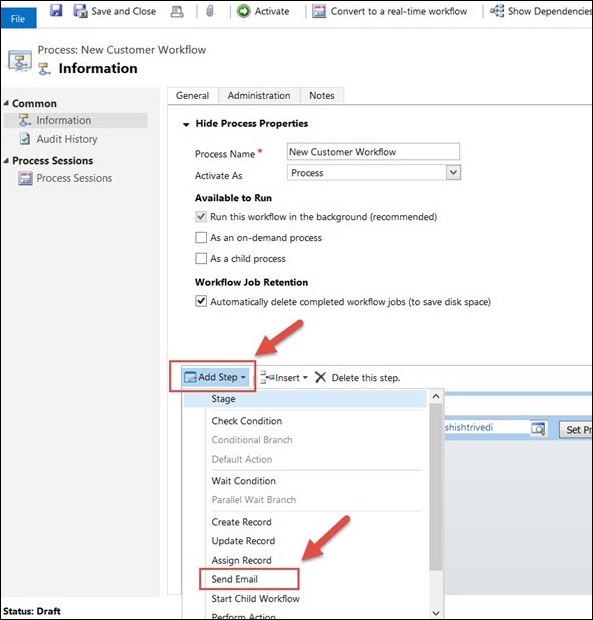 Mscrm Create Workflow Step 7
