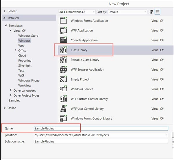 Mscrm Plugin Create vs Solution