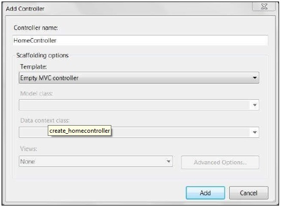 Create Home Controller