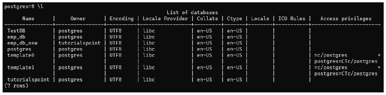 list_of_all_databases_using_slash_l