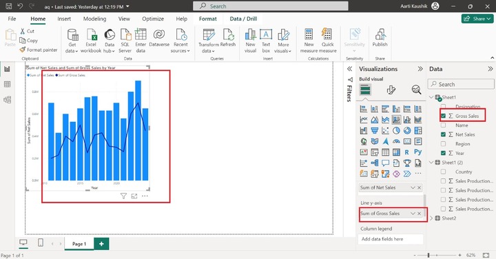 Build Line and Stacked Column Chart 2