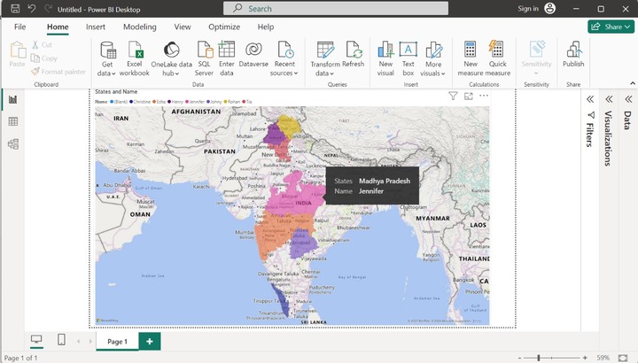 Create a Filled Map in Power BI 3