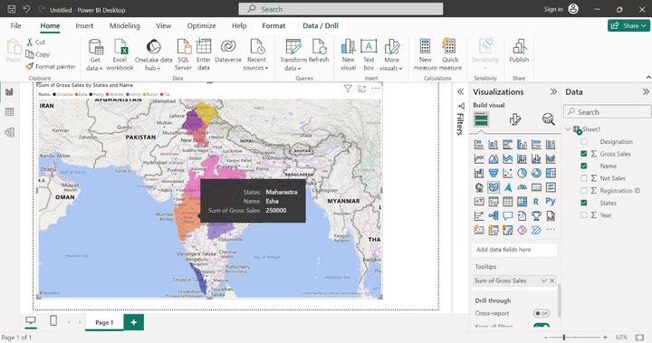 Create a Filled Map in Power BI 4