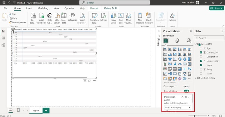 Create a Matrix in BI Desktop 4