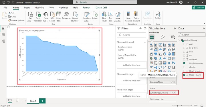 Create an Area Chart in BI Desktop 1