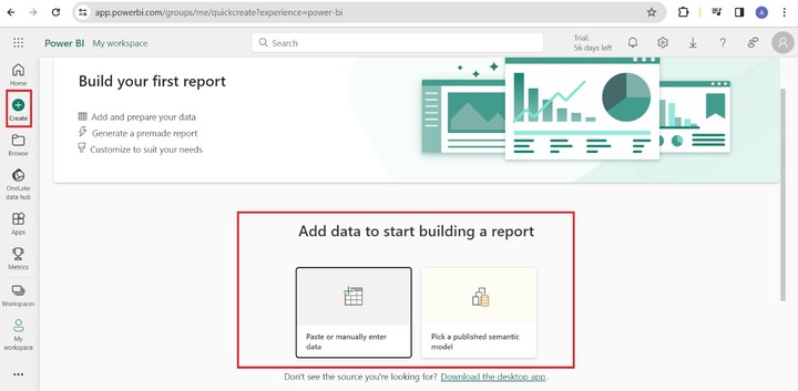 Create Tab Power BI Service