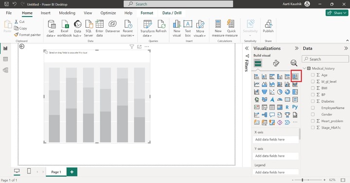Creating a 100% Stacked Column Chart