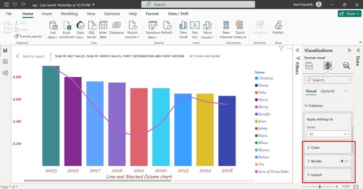 Customize Line and Stacked Column Chart 13