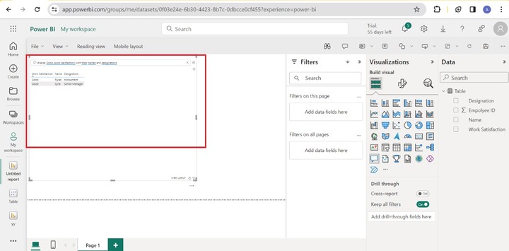 Display Good Work Satisfaction