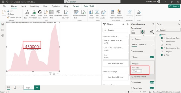 Format a KPI Visual 2