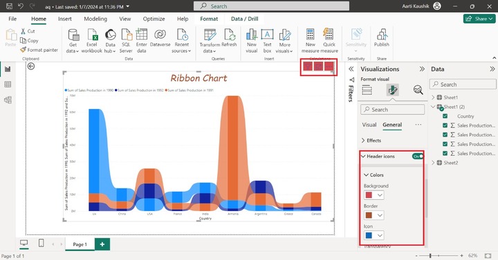 Format a Ribbon Chart 8