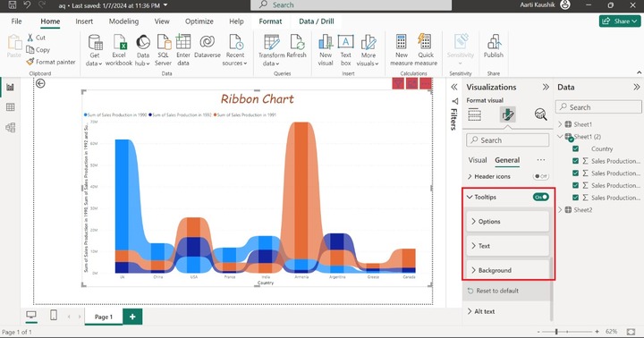 Format a Ribbon Chart 9