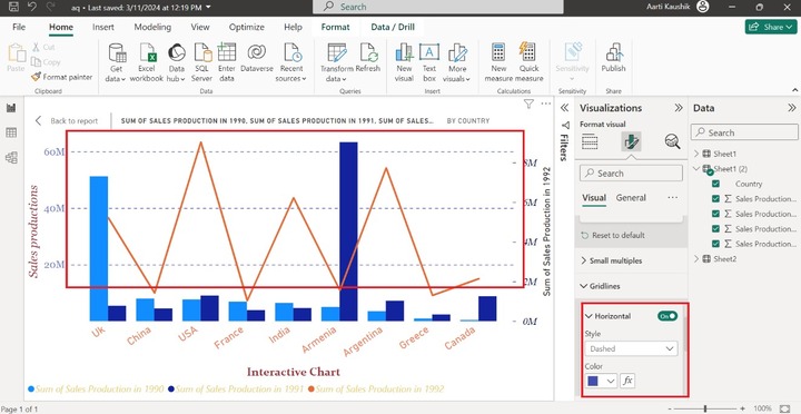 Format Line and Clustered Column Chart 10