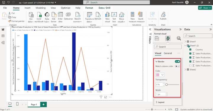 Format Line and Clustered Column Chart 12