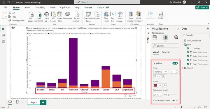 Format a Stacked Column Chart 1
