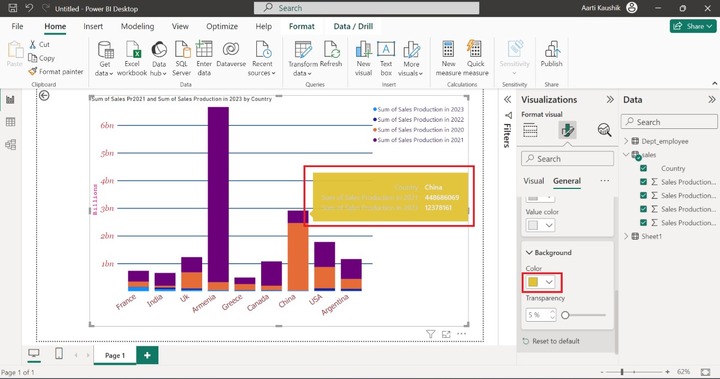 Format a Stacked Column Chart 20