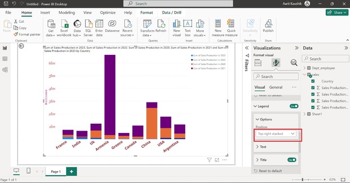 Format a Stacked Column Chart 8