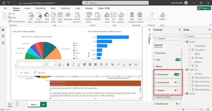 Format the Smart Narrative Visual 5
