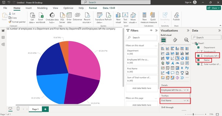 Generate a Pie Chart in Power BI 3