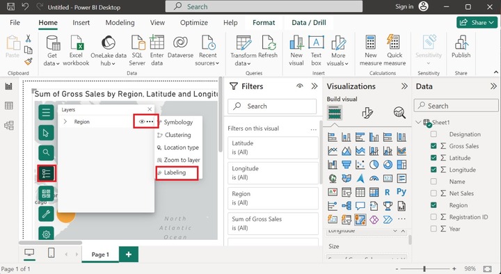 Generate ArcGIS Map in Power BI 10
