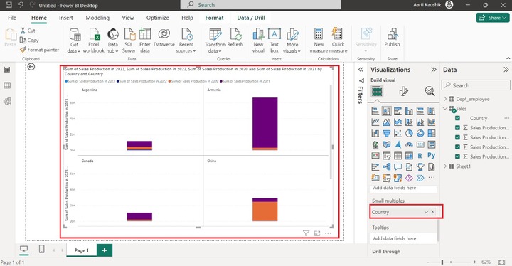 Generate a Stacked Column Chart 2