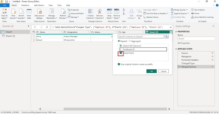 Implementation of Inner Join in Power BI 12