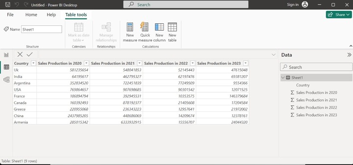 MS Excel Data Source