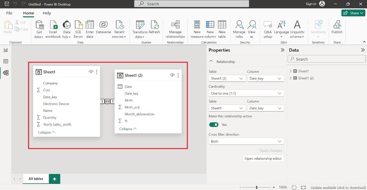 One-to-one Relationship Between Two Tables 1