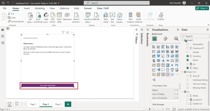 Power Apps in Power BI 2