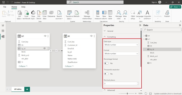 Table Configuration and Column Properties 3