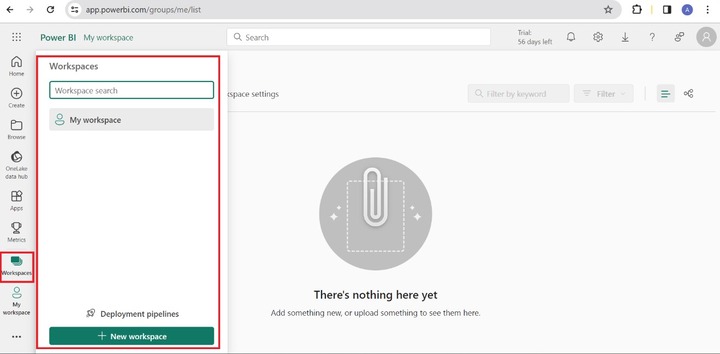 Workspace Power BI Service