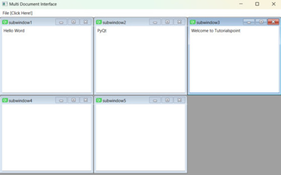 Multiple Document Interface Output1