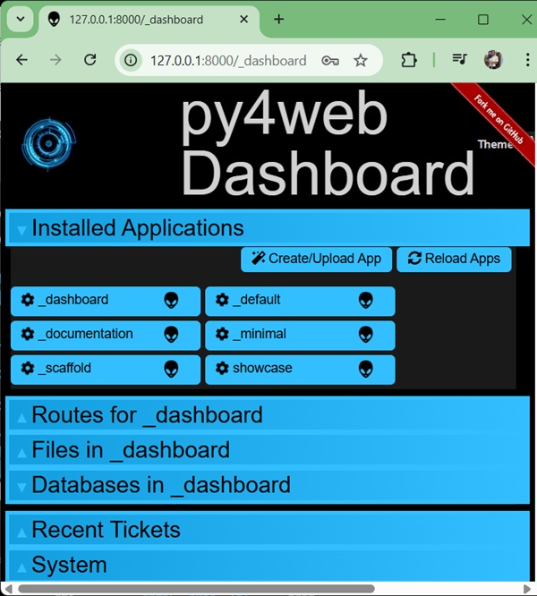 Dashboard Installed Applications