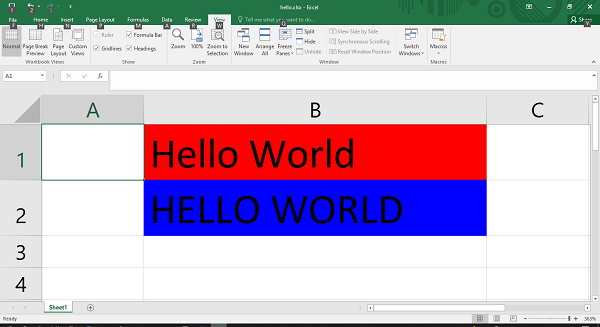 Cell Background and Foreground Colors