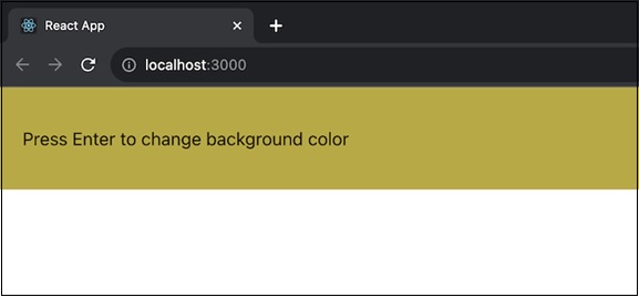 press enter change bg color