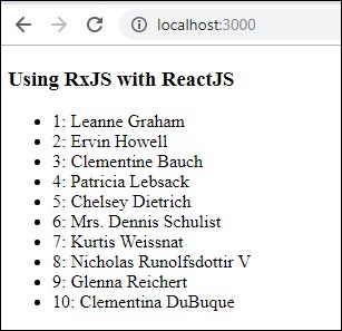 RxJs with ReactJS