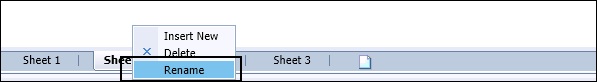Rename Sheet
