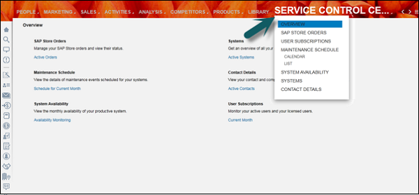 Service Control Maintainance Schedule
